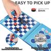 2-in-1 Checkers & Tic-Tac-Toe Board Game | Magnetic Travel Games for Kids 8-12 | Plane Activities for Kids Ages 8-12 | Foldable Magnetic Checkers & Travel Activities (Ages 3-12) view 2