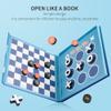 2-in-1 Checkers & Tic-Tac-Toe Board Game | Magnetic Travel Games for Kids 8-12 | Plane Activities for Kids Ages 8-12 | Foldable Magnetic Checkers & Travel Activities (Ages 3-12) view 4