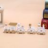Angoily Christmas Train Decor Christmas Decor Snowman s Train Wooden Window Toys Toy for Kids Childrens Kids Wood s Snowman Xmas Small view 4