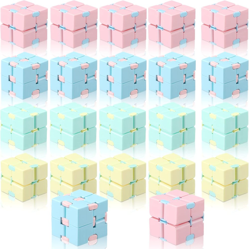 Civaner 22 Pieces Toy Cube, Handheld Anxiety Relief Cube Blocks for Adults Relieve Stress and Kill Time(Multicolored)