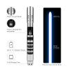 CVCBSER Dueling Lightsaber, 15 Colors Changeable with 12 Mode Sound Effect Premium Metal Handle Sturdy Blade Light Saber (RGB-X-Silver) view 2