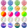 Ohanniewa Bouncy Balls for Kids 20 Pieces 5 Styles 32mm Assorted Bouncy Balls with Storage Bag for Birthday Party Favors view 1