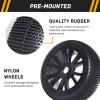 CrazyHobby RC Buggy Wheels and Tires with 17mm Hex for 1/8 Arrma Typhon 6S BLX Losi 8IGHT HPI Racing Trophy Brushless RC Off Road Car, 4PCS view 3