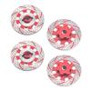 4Pcs ShareGoo RC Brake Disc,Metal Wheel Rim Hex Hub Brake Disc Decoration Compatible with Traxxas UDR Unlimited Desert Racer 1/7 RC RC Car (Red) view 2