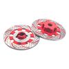 4Pcs ShareGoo RC Brake Disc,Metal Wheel Rim Hex Hub Brake Disc Decoration Compatible with Traxxas UDR Unlimited Desert Racer 1/7 RC RC Car (Red) view 4