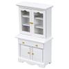 1: 12 Toy House Toy House Mini Furniture Micro Field Vertical Bookcase with Drawer White Cabinet view 1