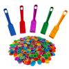 SEETOOOGAMES Magnetic Wand Bingo Chip Set - 500 Metal Chips with 5 Pack Magnet Wands for Classroom, Science Learning, Counting, Family Game Night Activities view 1