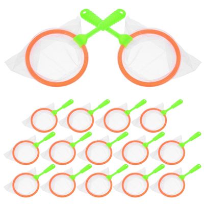 Totority Kid's Fishing Net Set - 16Pcs Mini Plastic Fishing Nets for Outdoor Fun Nature Exploration & Butterfly Catching Outdoor Toys for Kids