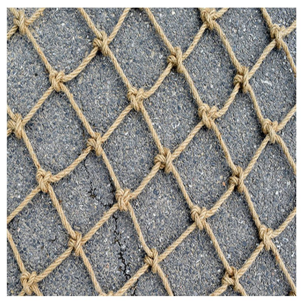 Rope Net Hemp Grid Decor Birds Climb Net Child Swing Safety Net Playground Fence Heavy Duty Cargo Net Indoor Ceiling Wall Thick Rope Net (Size : 1 * 4m(3 * 13ft))