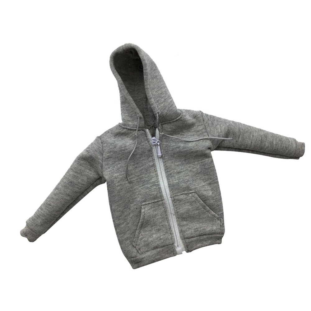 DYNWAVE 1/6 Male Clothes Hoodie Hooded Outfit for 12'' BBI DID Action Figure, Gray
