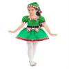 Huimingda Kids Girls Christmas Elf Costume Santa Claus Helper Cosplay Party Outfit Princess Dress with Hat Set Green 14 Years view 1