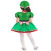 Huimingda Kids Girls Christmas Elf Costume Santa Claus Helper Cosplay Party Outfit Princess Dress with Hat Set Green 14 Years view 2
