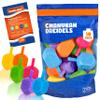 Zion Judaica Hanukkah Dreidels in Bright Colors Medium Plastic with English Transliteration - Ziplock Bag (10 Pack) view 1