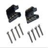 AXIAL RBX10 RYFT Brass Front AXLE Mount set For Suspension Links (Gold Inlay Version) - 10pc set - GPM RBX008XA [RBX008XA] view 1