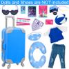 Ecore Fun 24 Pcs 18 Inch Boy Doll Clothes and Accessories Suitcase Play Set Included Travel Carrier Clothes Camera Phone Travel Pillow Passport Tickets Cashes Credit Card Map view 2