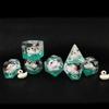 Bescon Swimming WhiteDuck RPG Dice Set of 7, Novelty White Duck Polyhedral Game Dice Set view 1
