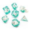 Bescon Swimming WhiteDuck RPG Dice Set of 7, Novelty White Duck Polyhedral Game Dice Set view 2