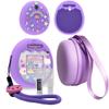 JCHPINE Hard Carrying Case and Silicone Cover Compatible with Tamagotchi Pix Interactive Virtual Pet Game Machine, Screen Film Protector for Tamagotchi Pix Accessories (Purple) view 1
