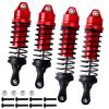 FriHobby RC Big Bore Shocks All Metal Shock Absorber Front Rear Damper Upgrade Parts for Traxxas 1/10 Slash 4x4 Rustler 4X4 Stampede 4X4 Hoss 4X4 Replace 5862 (Red) view 1