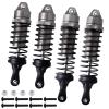 FriHobby RC Big Bore Shocks All Metal Shock Absorber Front Rear Damper Upgrade Parts for Traxxas 1/10 Slash 4x4 Rustler 4X4 Stampede 4X4 Hoss 4X4 Replace 5862 (Gray) view 1