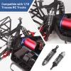 FriHobby RC Big Bore Shocks All Metal Shock Absorber Front Rear Damper Upgrade Parts for Traxxas 1/10 Slash 4x4 Rustler 4X4 Stampede 4X4 Hoss 4X4 Replace 5862 (Gray) view 4