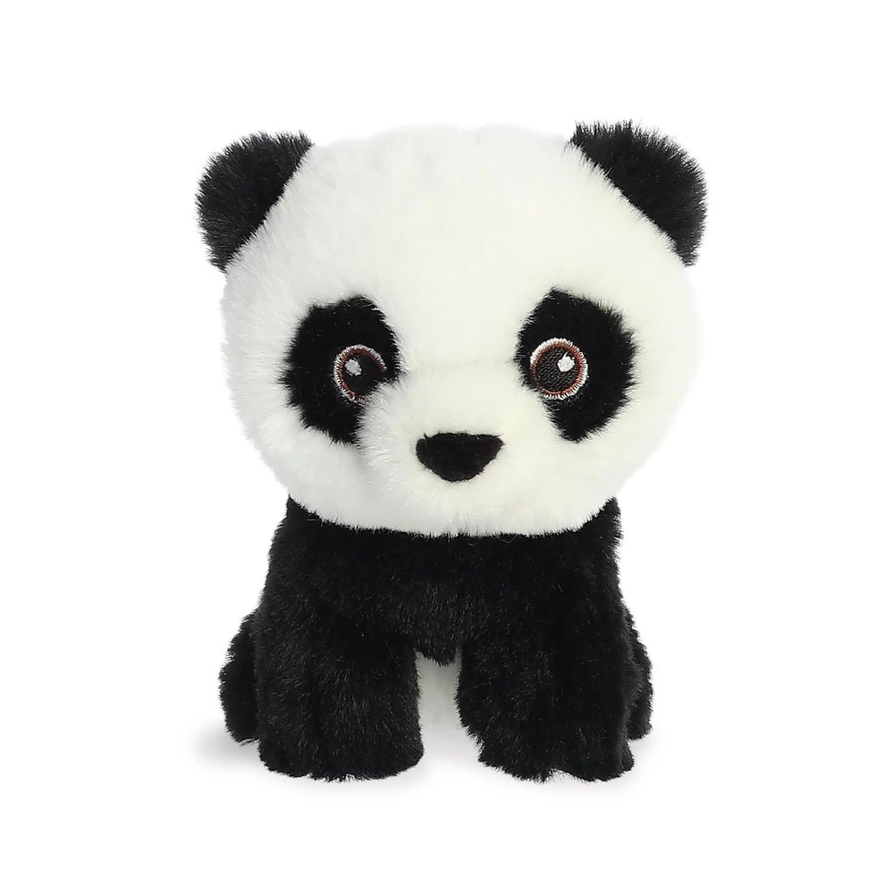 AURORA, 35070, Eco Nation Mini Panda, 5In, Soft Toy, Black & White