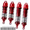 FriHobby RC Big Bore Shocks All Metal Shock Absorber Front Rear Damper Upgrade Parts for Traxxas 1/10 Slash 4x4 Rustler 4X4 Stampede 4X4 Hoss 4X4 Replace 5862 (Red) view 1
