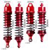 FriHobby RC Big Bore Shocks All Metal Shock Absorber Front Rear Damper Upgrade Parts for Traxxas 1/10 Slash 4x4 Rustler 4X4 Stampede 4X4 Hoss 4X4 Replace 5862 (Red) view 2
