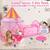 LOJETON 3pc Princess Fairy Tale Kids Play Tent, Cube Crawl Tunnel, Ball Pit for Toddlers, Indoor Outdoor Playhouse Castle Toys, Baby Boys Girls for 3 4 5 6 7 Years Old (Balls Not Included) view 4