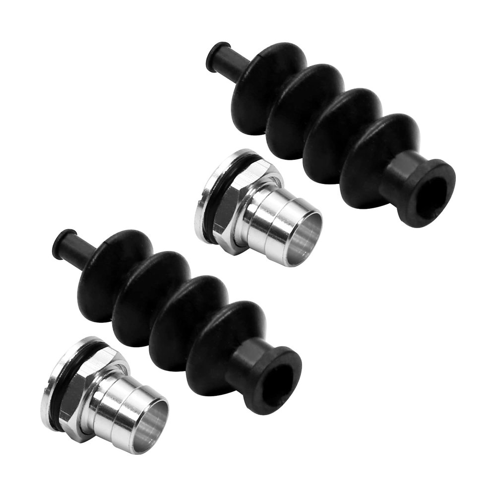 Heyiarbeit 42mm RC Boat Waterproof Push Rod Rubber Seal Bellow with Aluminum Mount for RC Boat 2pcs