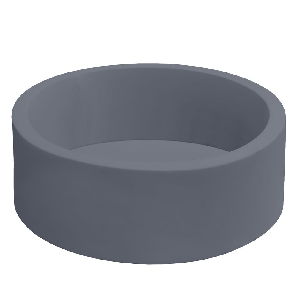 HARBOLLE Baby Ball Pit 35.4" Soft Round Memory Foam Ball Pits NOT Included Balls Indoor Outdoor Playpen for Babies Toddlers Kids Great Gift for Girls Boys, Dark Gray