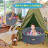 HARBOLLE Baby Ball Pit 35.4" Soft Round Memory Foam Ball Pits NOT Included Balls Indoor Outdoor Playpen for Babies Toddlers Kids Great Gift for Girls Boys, Dark Gray view 3