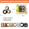 MBOUTrising 12Pcs Magnetic Ring Fidget Spinner Toys Set, Graffiti Camo Fingers Magnet Rings, ADHD Stress Relief Magical Toys for Training Relieves Autism Anxiety, Great Gift for Adults Teens Kids view 2