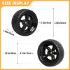 FriHobby 1/10 RC Touring Wheel Rims & Rubber Tires 12mm Hex Fit Traxxas 4tec 2.0 3.0 Tamiya Redcat Racing HPI HSP Exceed 1:10 Scale RC On-Road Racing Car, with Foam Inserts, Non-glued view 2