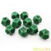 Bescon's Dungeon and Wilderness Terrain, Dungeon Feature and Treasure Type Dice Set, 4 Piece Proprietary Polyhedral RPG Dice Set, Red, Green, Yellow with Black Print view 4