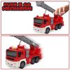 ArtCreativity Light Up Ladder Fire Truck, Red Firetruck Toys for Kids with Lights, Sounds, Water-Spraying Hose, and Extendable Ladder, Light-Up Push and Go Firefighter Toys for Kids, Great Gift Idea view 4