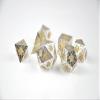 7-Piece Crafted Dice Set - Beautiful Snowflake Metal Dice with Resin Core - Crystal White - D&D - Dungeons and Dragons - D4 D6 D8 D10 D20 Bronze!!! view 1