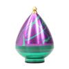 Spintastics Quicksilver Hybrid Bearing Spin Top - Bearing Tip (Purple Green Splash and Green) view 1