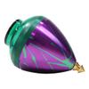 Spintastics Quicksilver Hybrid Bearing Spin Top - Bearing Tip (Purple Green Splash and Green) view 2