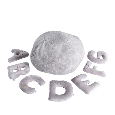 Alphapals Educational Alphabet Toys - 26 Piece Dove Grey Set, Large 11" Stuffed Letters in Plush Bag - Perfect Learning Language Awareness & ABCs Recognition Gifts for Kids, 3, 4, & 5 Year Olds