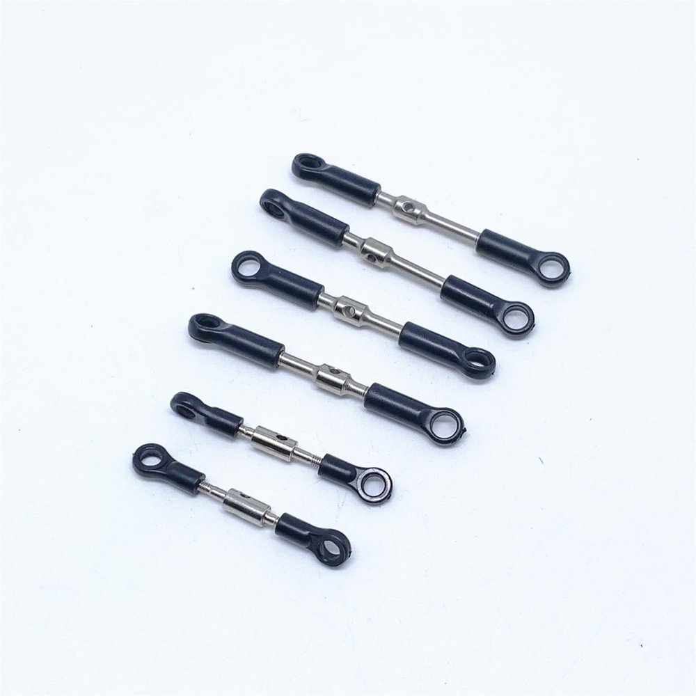 KingVal Replacement Servo Pull Rod Short and Long Pull Rod Tie Link Rods Set Compatible with Wltoys 144001 144002 124019 124018 124017 124016 RC Car Spare Parts
