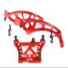GTBRacing 1/5 RC Car LOSI DBXL-E V1.0 CNC Aluminum Front Top Chassis Plate, Front + Rear Chassis Brace Set Upgrade Parts (Red) view 1