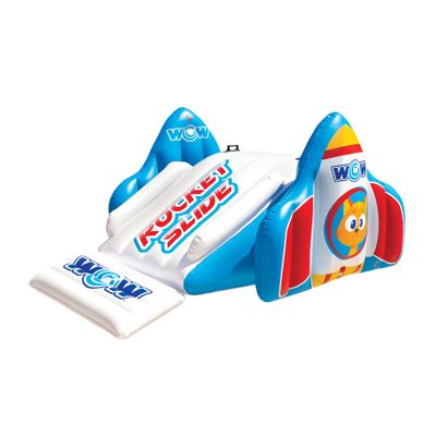 Wow Sports Rocket Slide Inflatable Pool Slide - with Built in Sprayer for Kids and Adults - Portable Pool Slides - Durable Vinyl