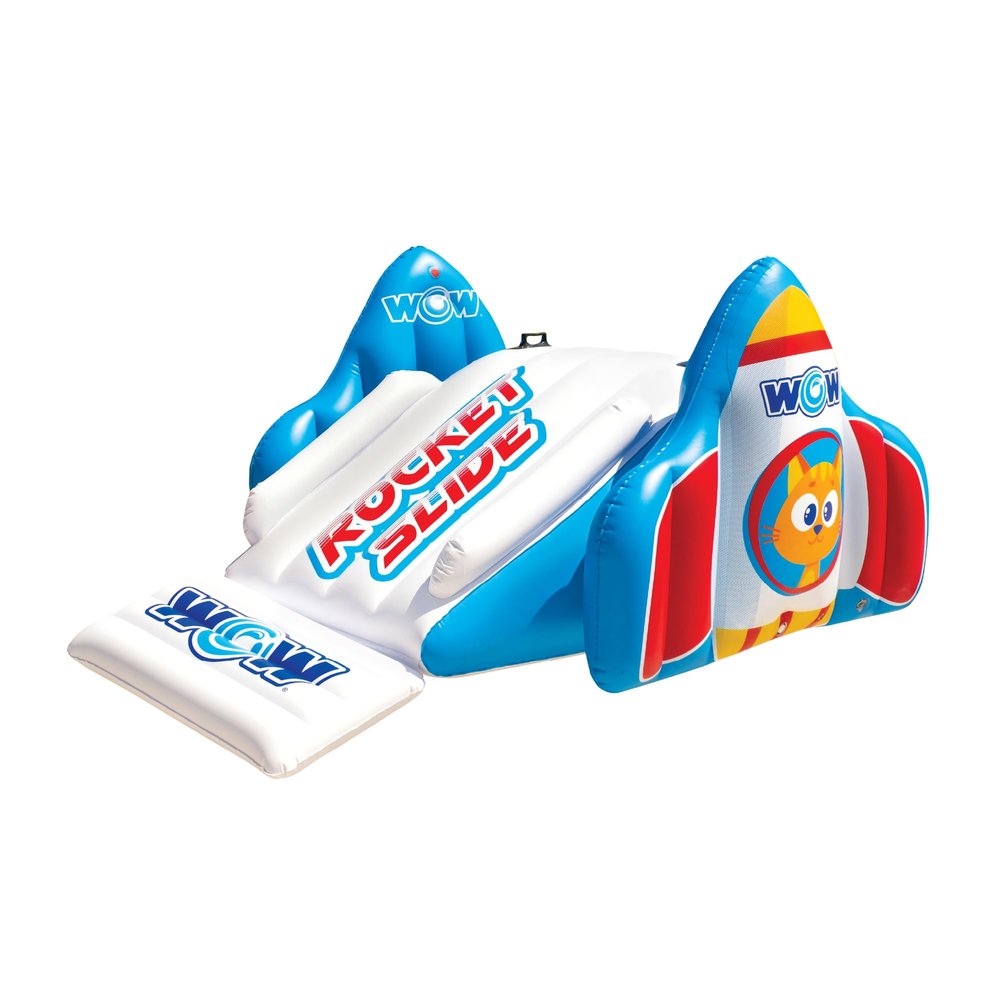 Wow Sports Rocket Slide Inflatable Pool Slide - with Built in Sprayer for Kids and Adults - Portable Pool Slides - Durable Vinyl