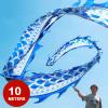 DSJUGGLING 32.8 FT Blue Celadon Dragon Ribbon Poi with Wand, 10 Meters Outdoor Flinging Fitness Blue Dance Dragon Ribbon Streamer with Adjustable Fiberglass Handstick + Carry Bag view 2