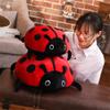 pangcangshu Cute Plush Toy Soft Ladybug Ladybird Insect Hold Doll Pillow Cushion Novelty Children Birthday Easter, Thanksgiving, Christmas, New Year's Gifts (Red, 45cm/17inch) view 2