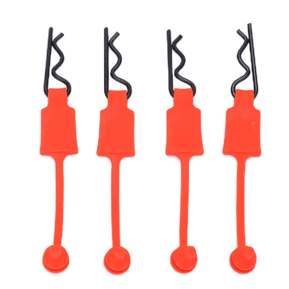 4PCS 1/10 RC Car Shell Bolt, RC Car Shell Bolt Clip Model Car Body Clips Pins Compatible with ARRMA Axial SCX10 Redcat GEN8 RC Car(red)