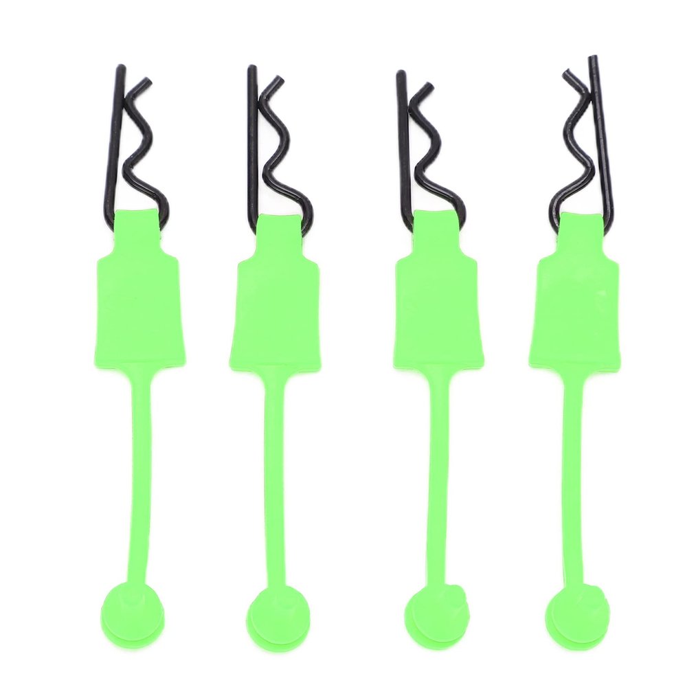 RC Car Body Clips, 4PCS Durable Secure Fastening Model Car Shell Pins 1/10 Scale Green for RC Enthusiasts, Off-Road Racing, Hobbyists, and Beginners
