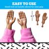 BigMouth Inc Tiny Hands Gag Gifts Baby Hands on a Stick - Fake Small Hands for Costumes and Pranks - Funny Stick Puppets - Dark Skin Tone Tiny Hands view 3