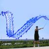 DSJUGGLING 26.2 FT 3D Blue Dragon Silk-Like Flowy Spinning & Shaking Poi, 8 Meters Flinging Blue Celadon Dragon Spiral Practice Ribbon Streamer with Fiberglass Handsticks + Travel Bag! view 2